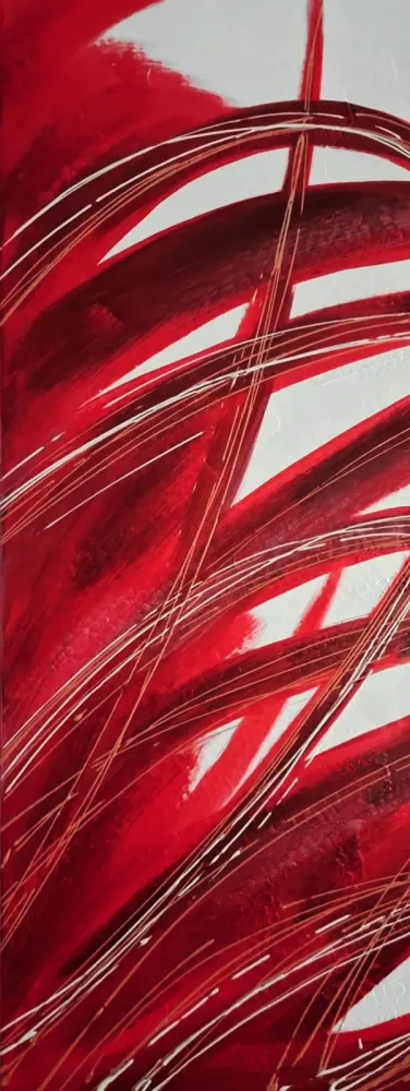 Tableau abstrait rouge