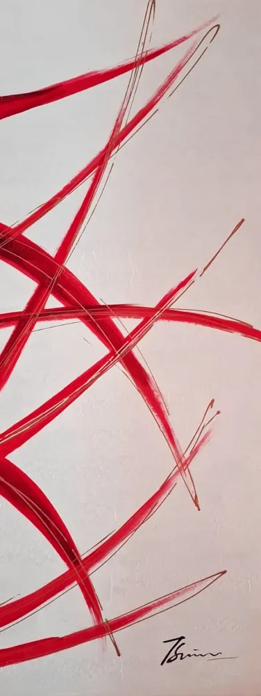 Tableau abstrait rouge